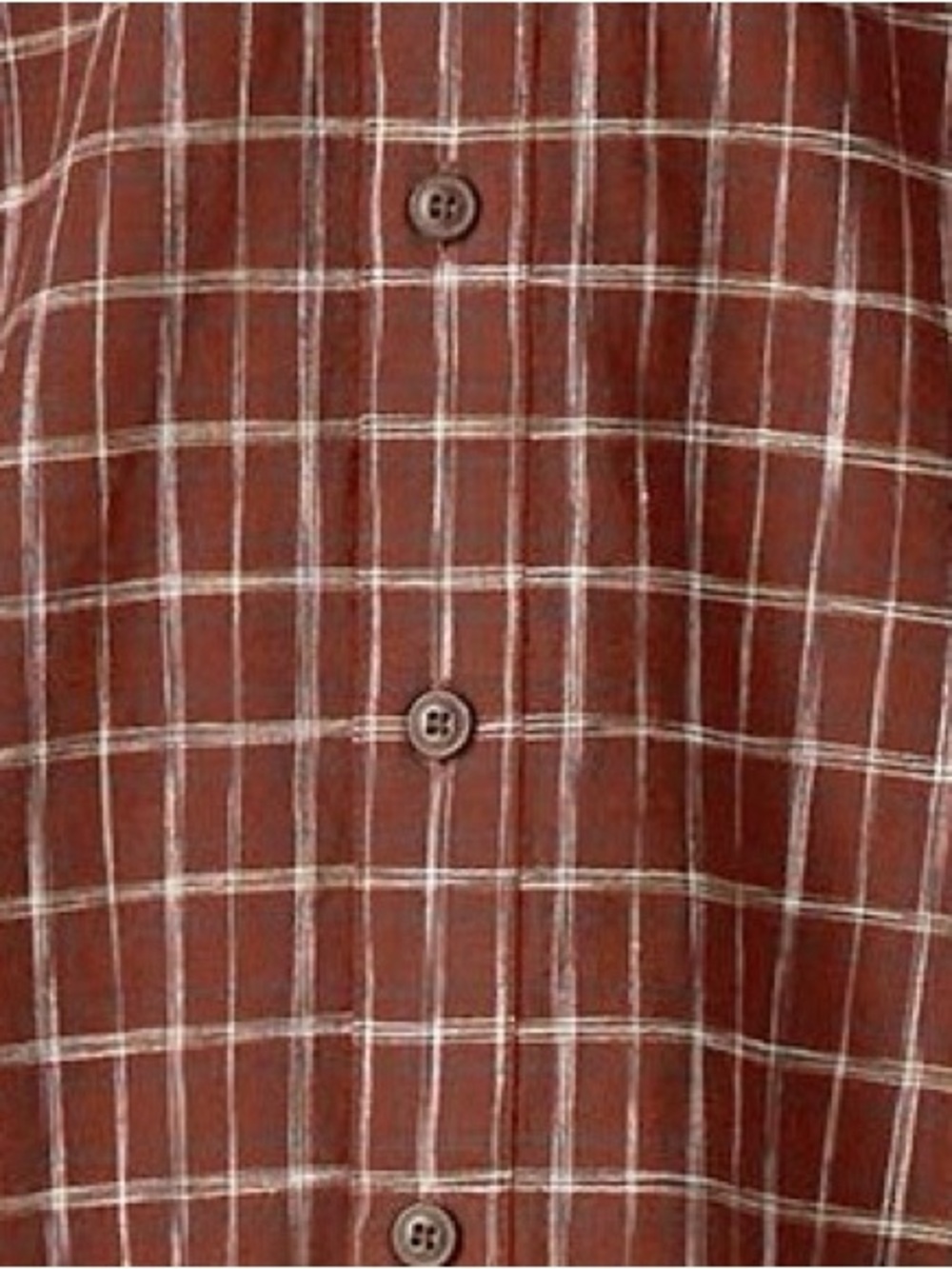 Patagonia Renewal Brown Orange Plaid Back Step Button Front Short Sleeve Shirt - Picture 3 of 12